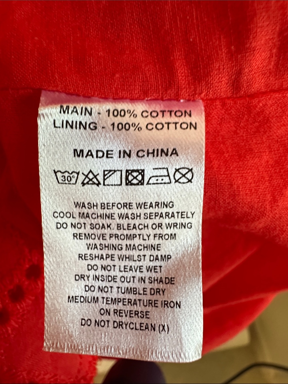 Foil Poppy Red Eyelet V-Neck Tiered Midi Dress - Picture 11 of 11